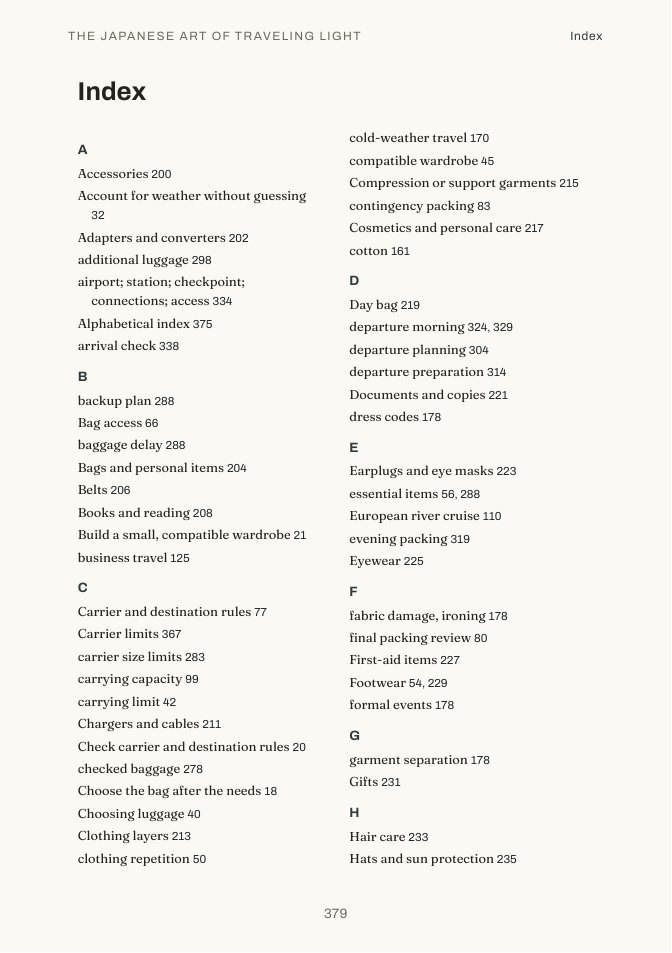 The appendix and index